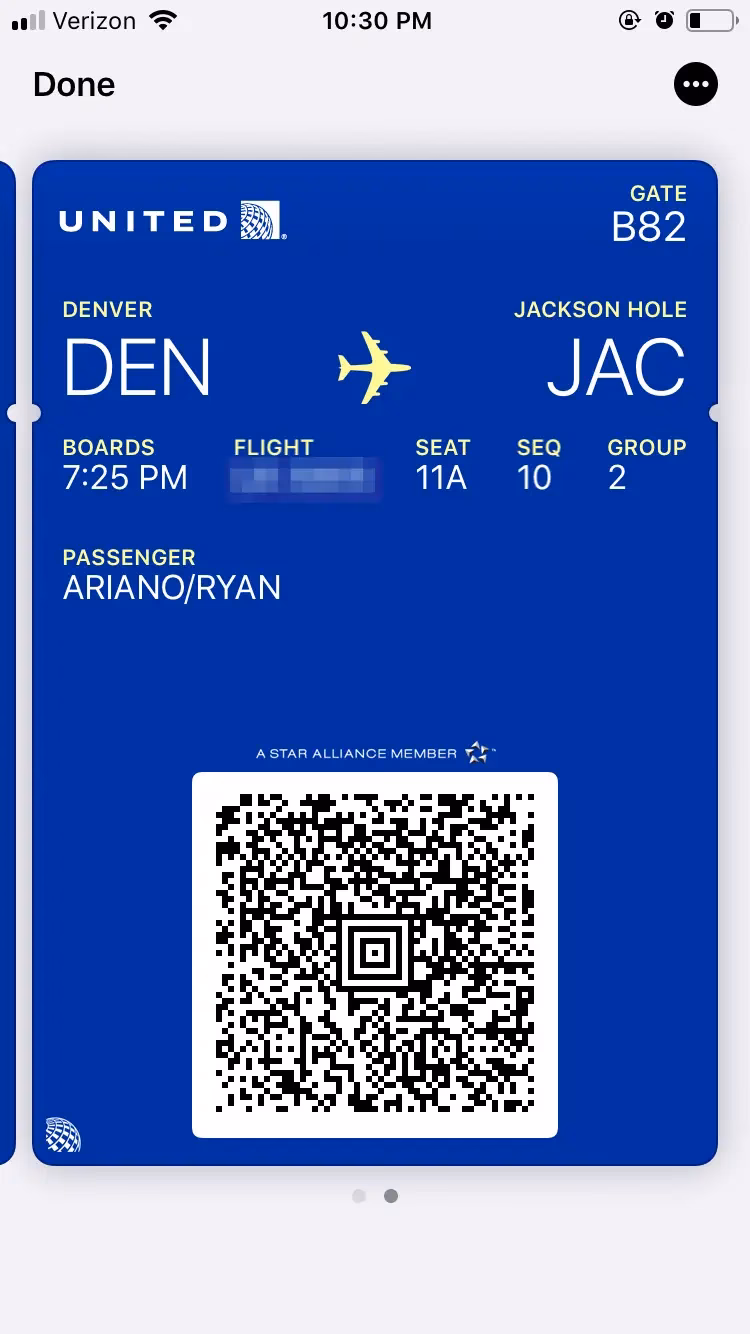 How do I remove a boarding pass from my iPhone?