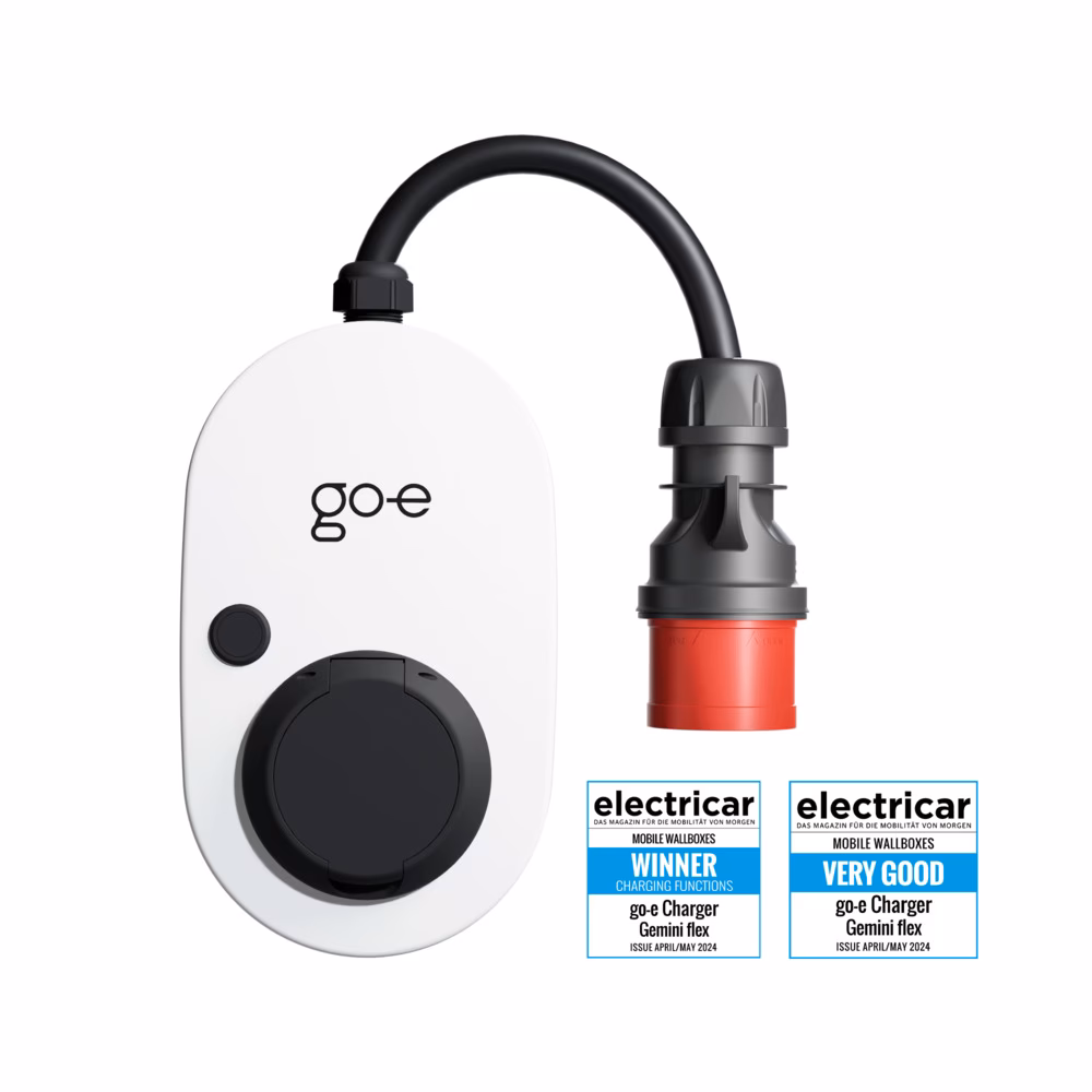 What is the maximum charging capacity of the go-E Charger Gemini flex?