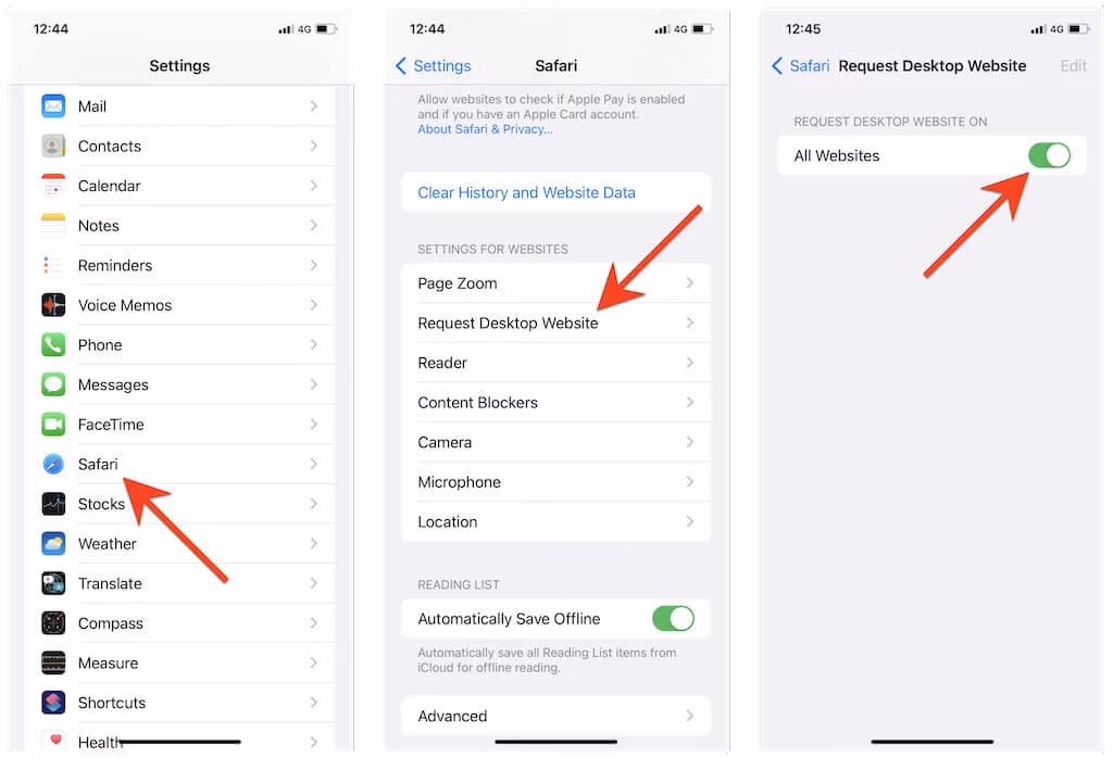 How to get a desktop version of a website on iPhone?