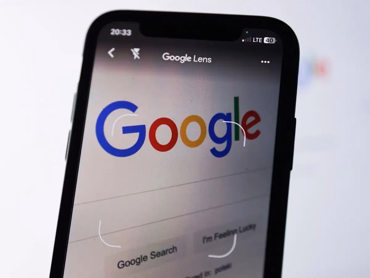 How do I find a Google Lens image on my iPhone?