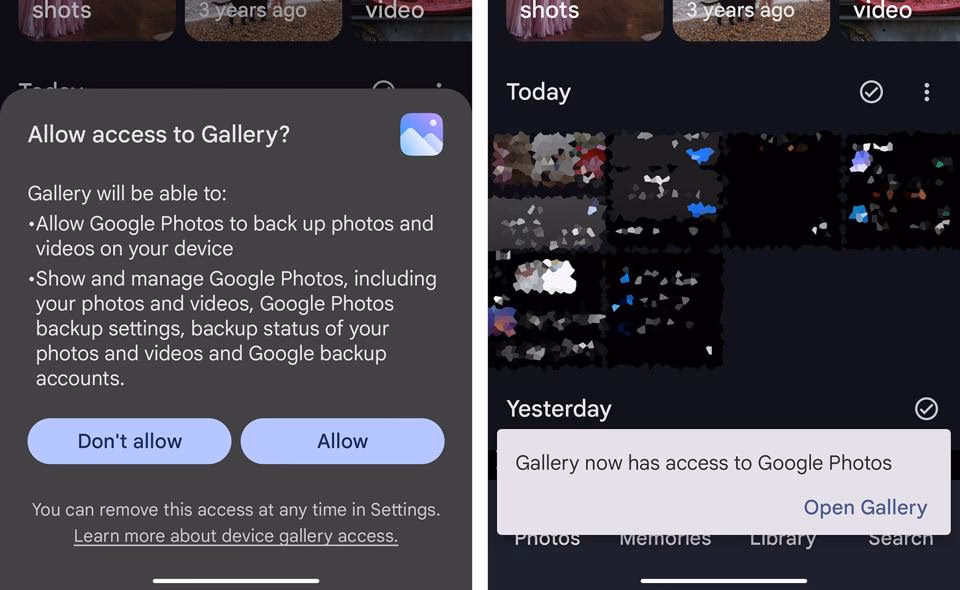 How do I add Google Photos to my local gallery?