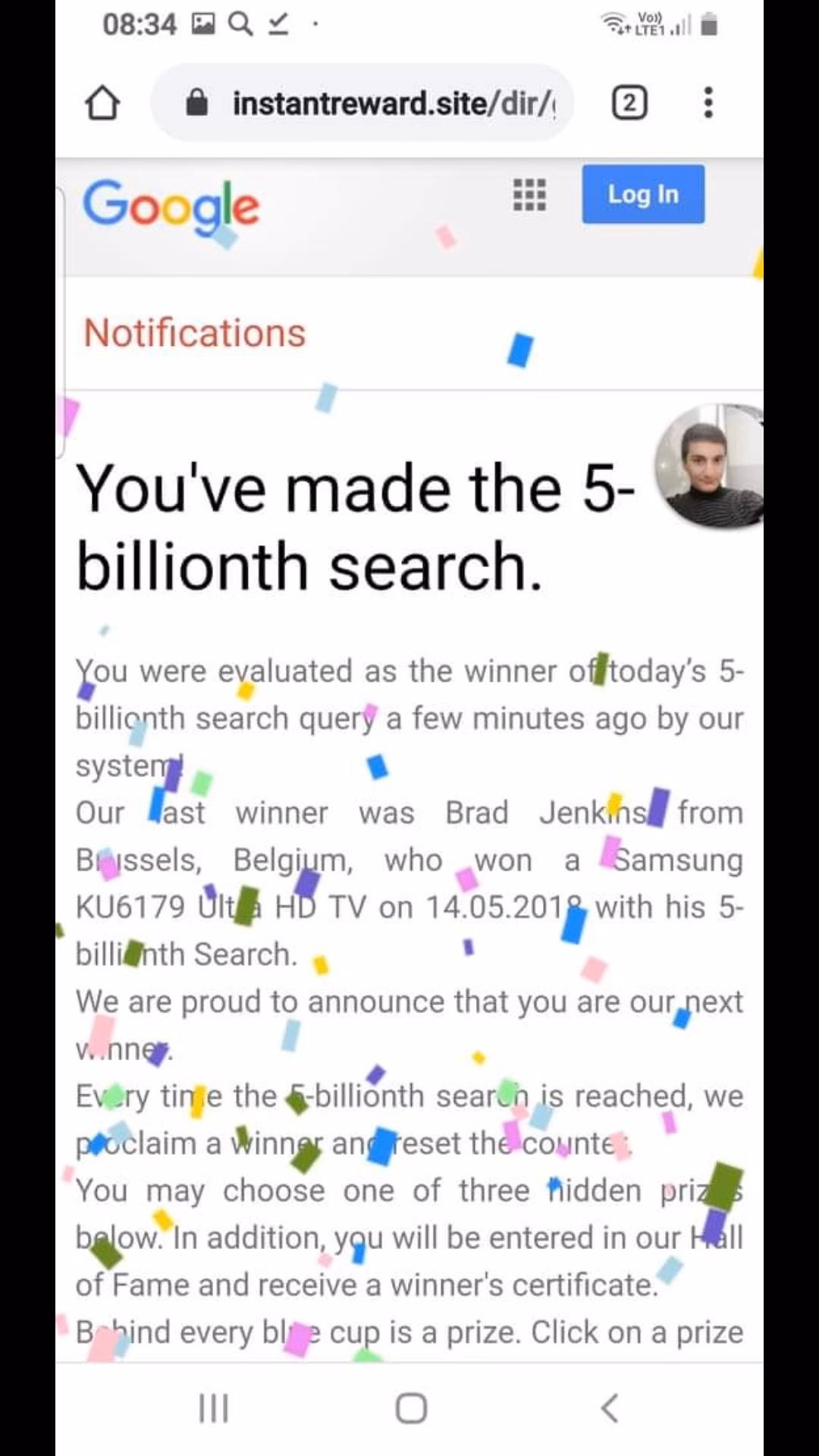 Who won Google's 5 billionth search?