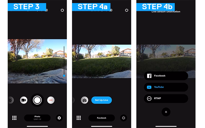 How do I stream from Quik to GoPro?