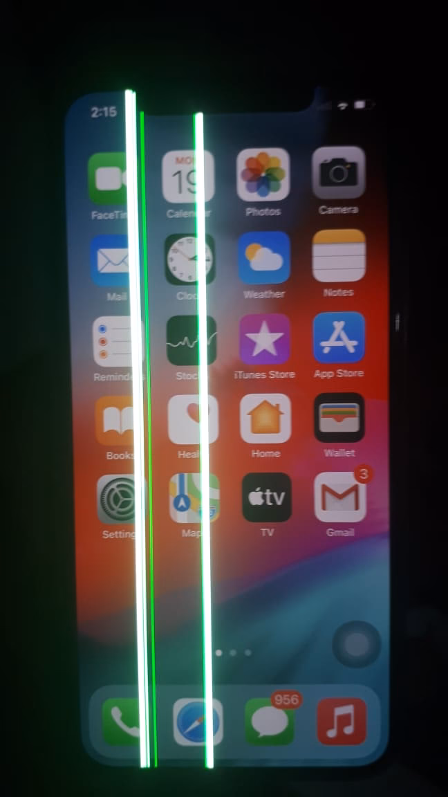 How to fix horizontal green lines on iPhone screen?