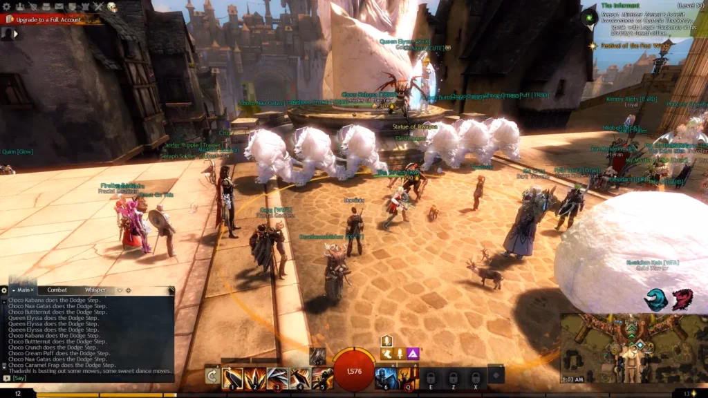 How can I display a timeline in Guild Wars 2?
