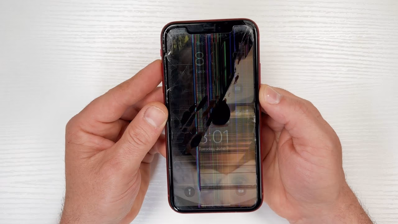 How do I fix a half-screen issue on my iPhone?