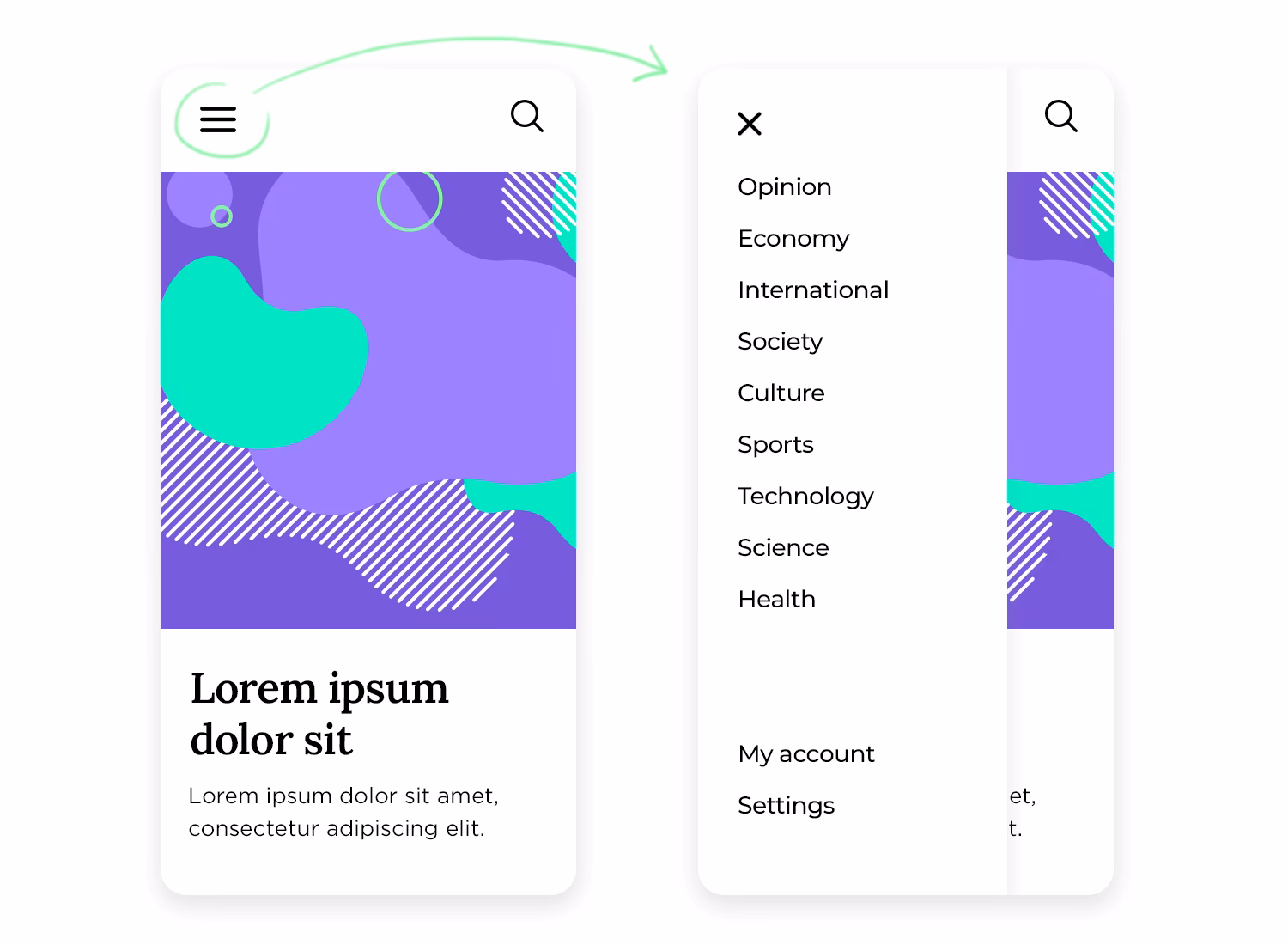 Why is my hamburger menu not accessible?