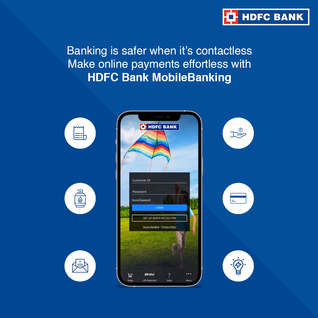 How to access HDFC Bank mobile banking?