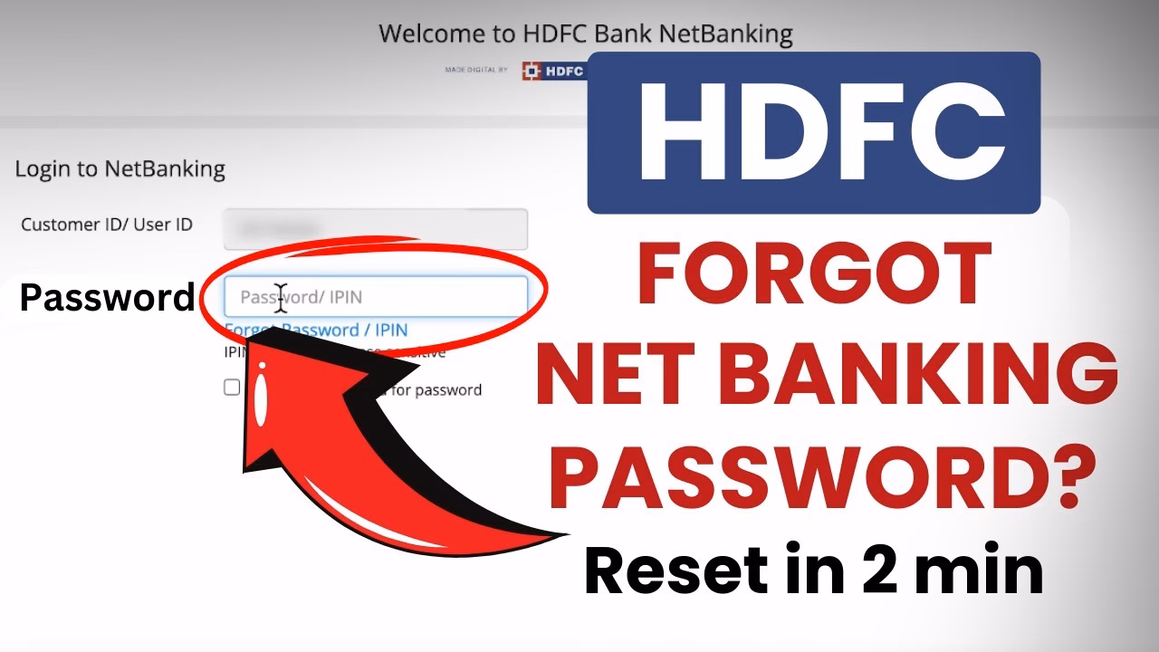 How to reset IPIN password in HDFC Bank?