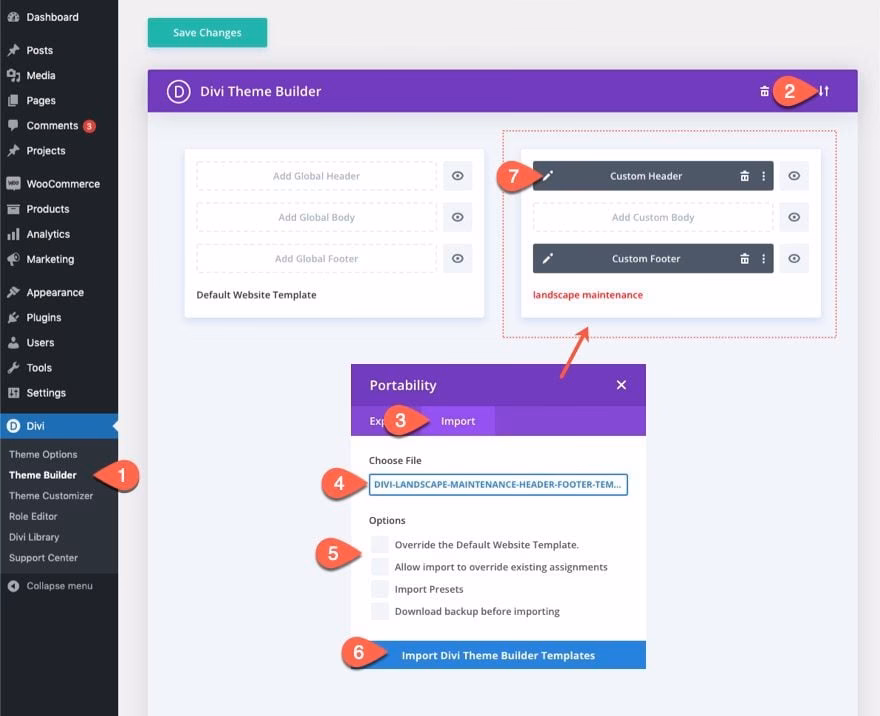 Which Divi modules use different heading levels?