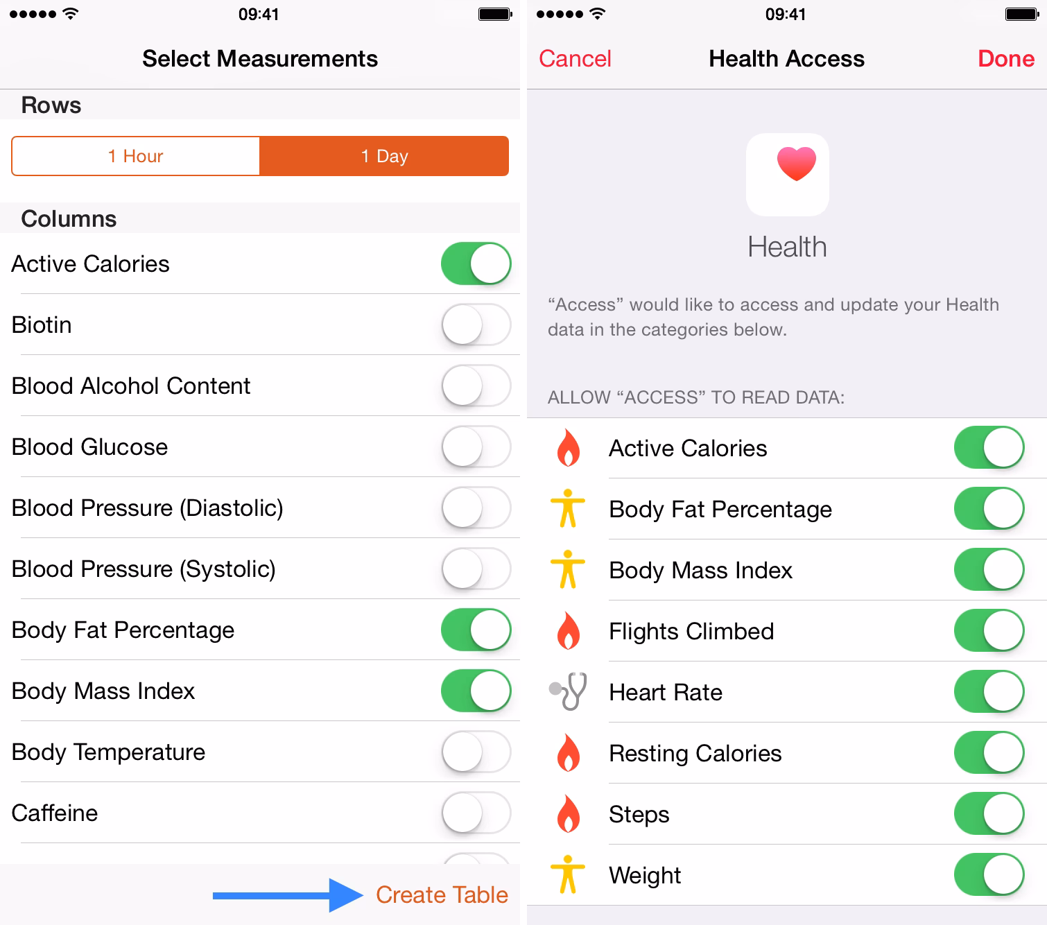 How do I export my heart rate data?