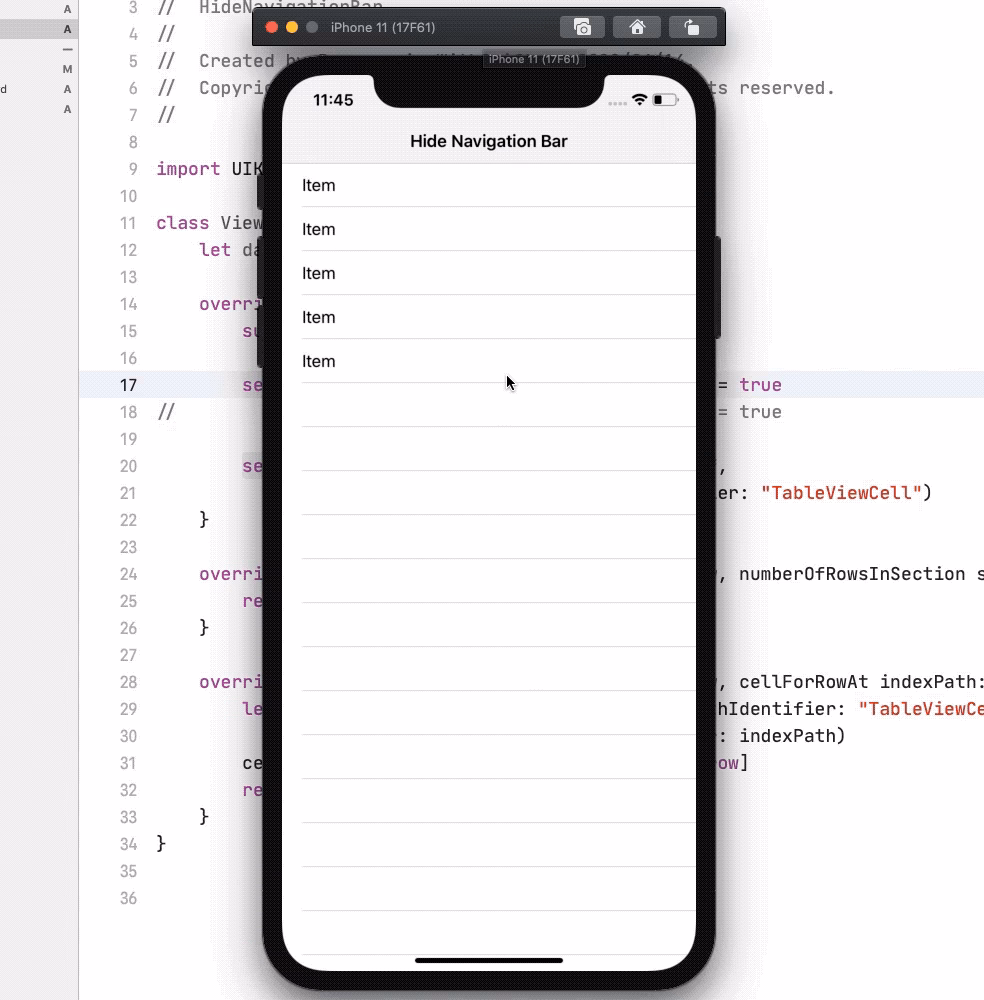 How to make navigation menu disappear on scroll down?
