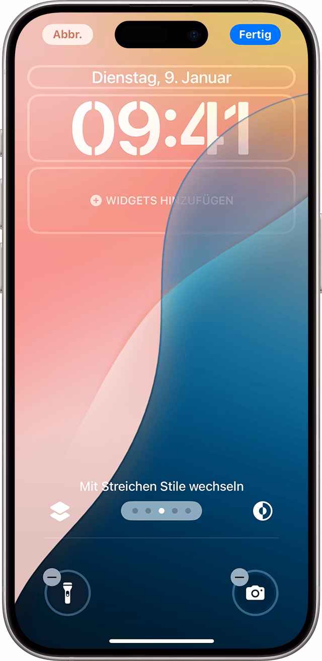 Kann ich das neue Hintergrundbild skalieren und bewegen?