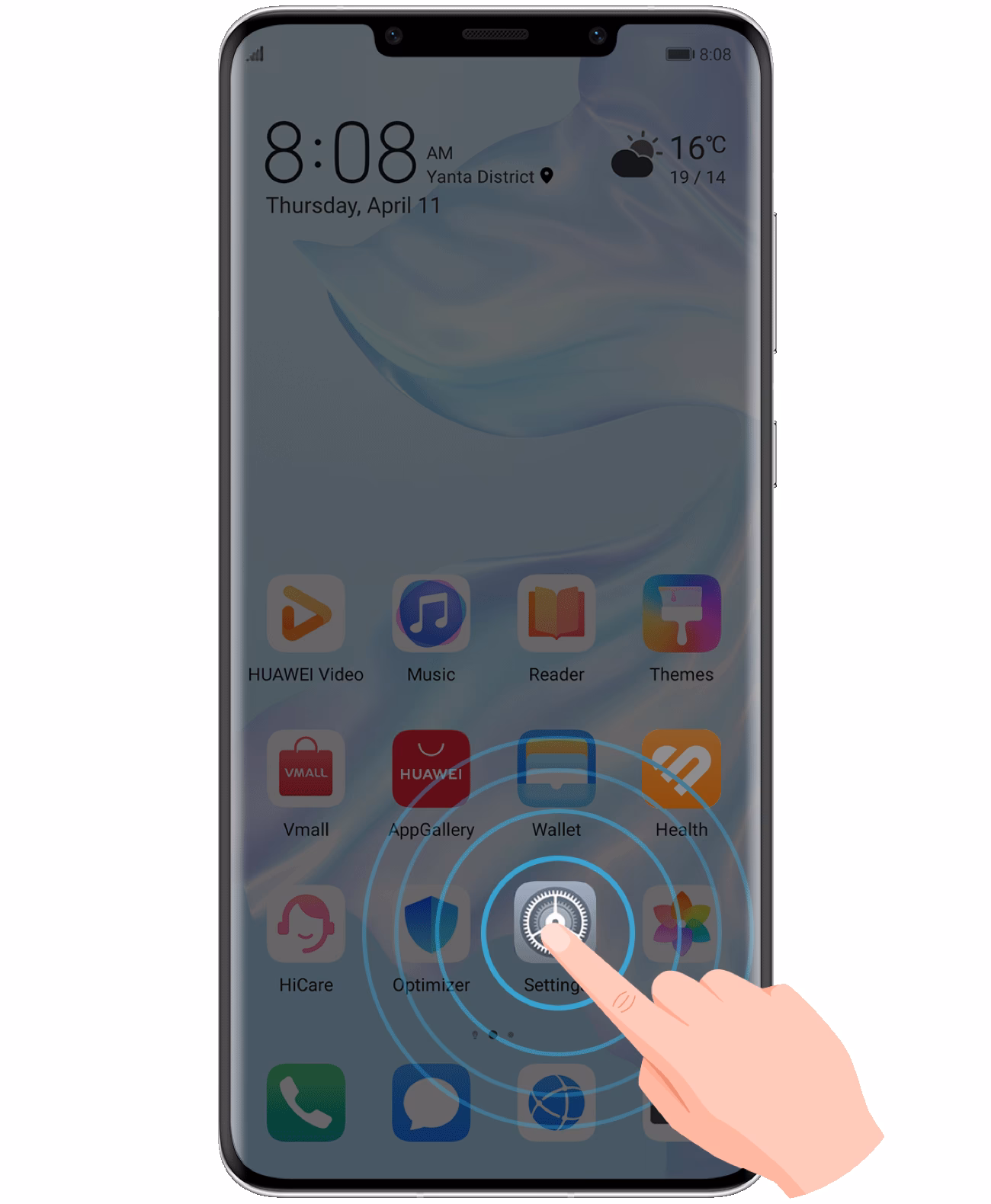 How to connect a Huawei phone to hisuite?