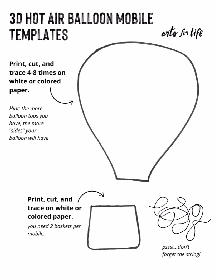 What can students do with hot air balloon templates?