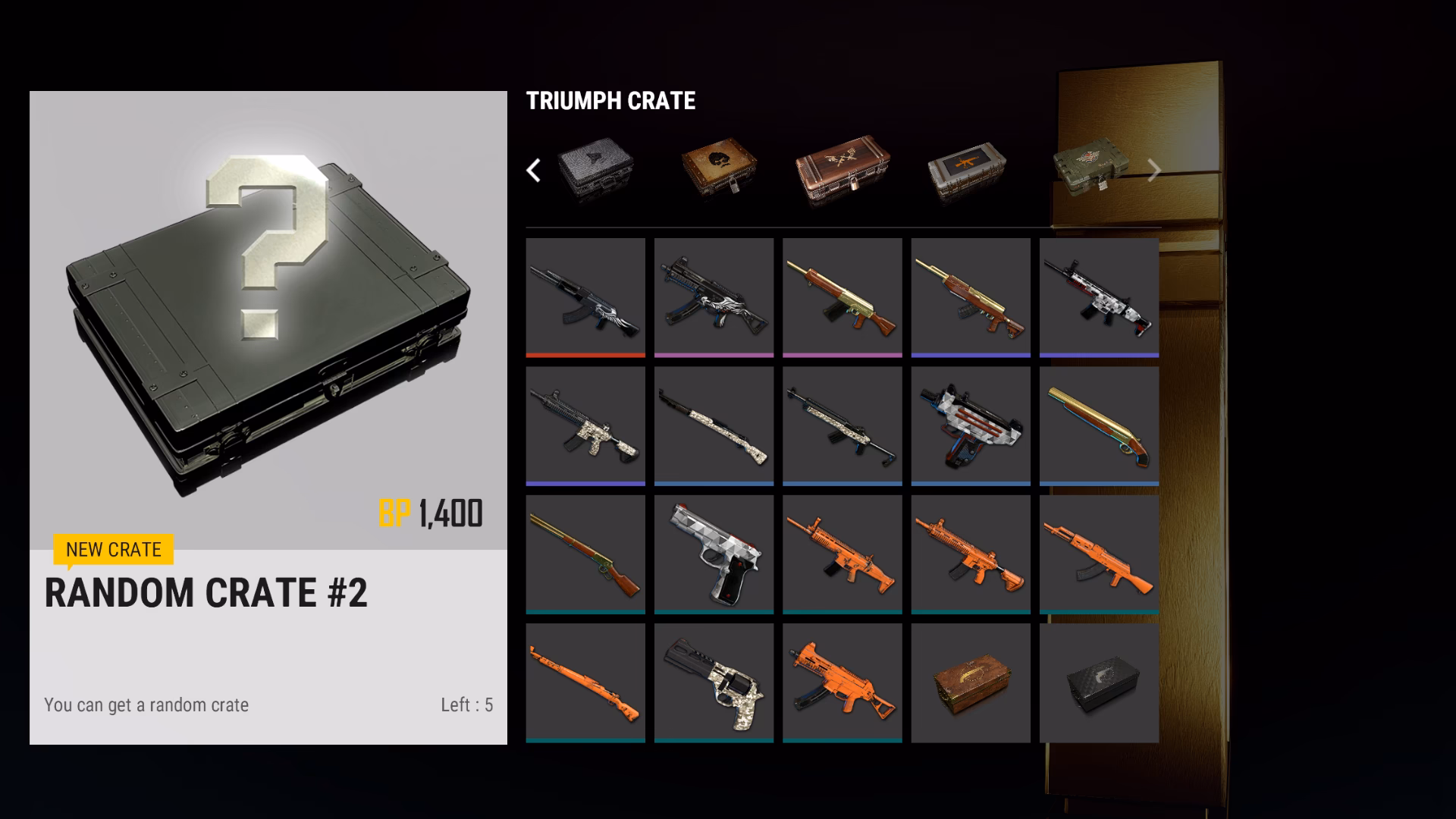 What are clothing crates in PUBG?