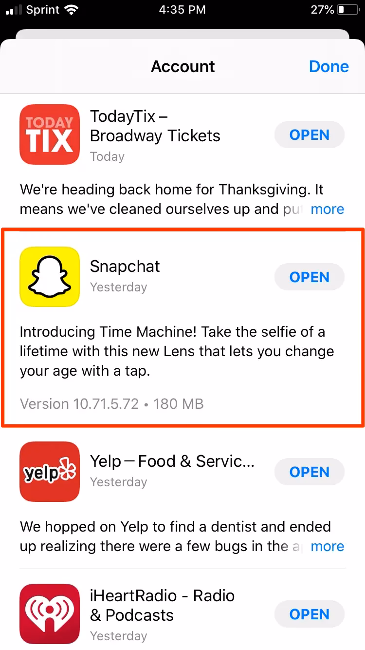 How do I update my Snapchat to the latest version?