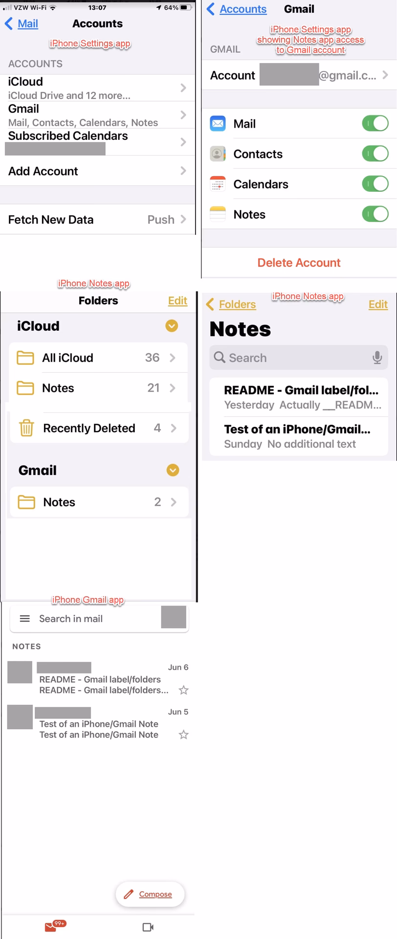 How to backup iPhone notes to Gmail?