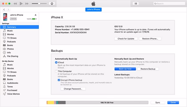 How to backup iPhone without storage to Mac?