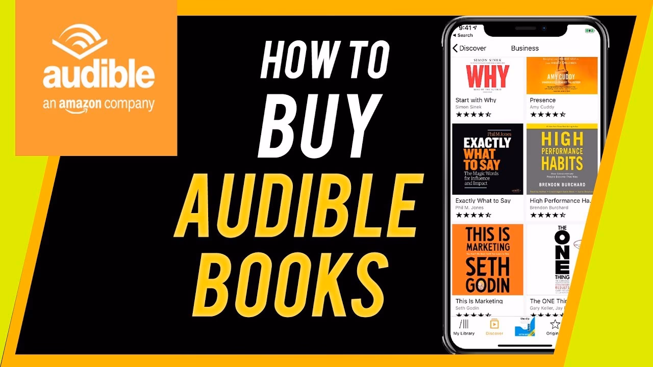 How do I buy audiobooks on Audible?
