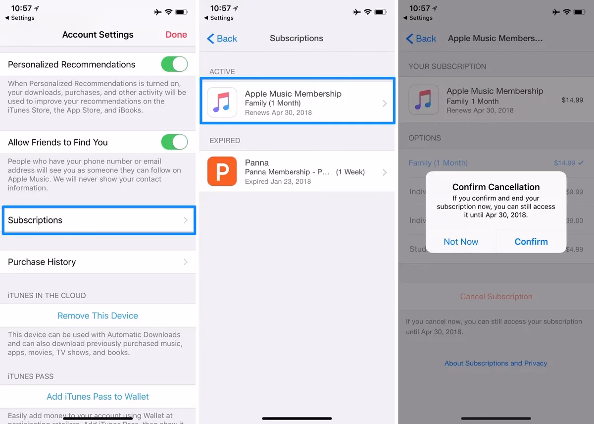 What happens if my Apple Music subscription expires?