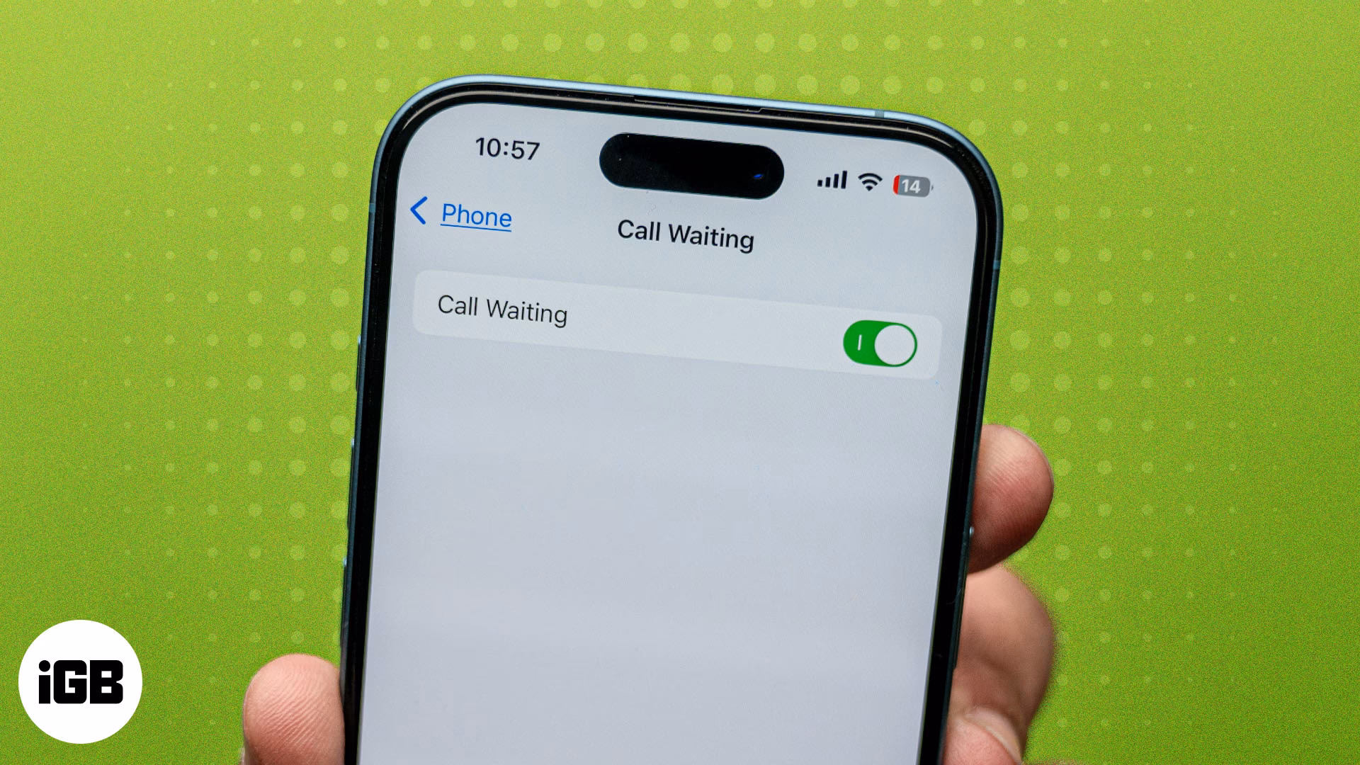 How to turn off call waiting on iPhone?