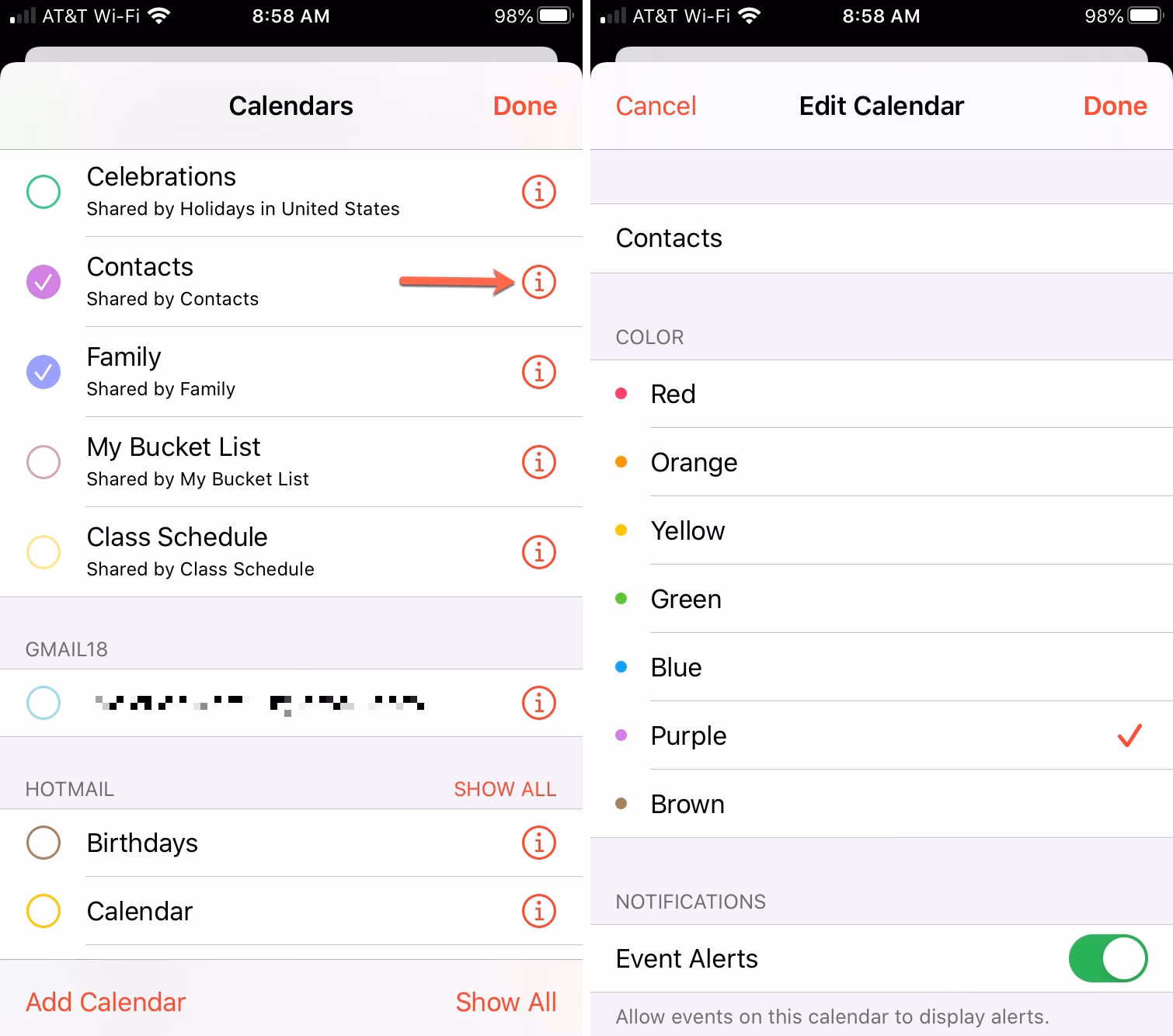 How do I use the Color Calendar app?