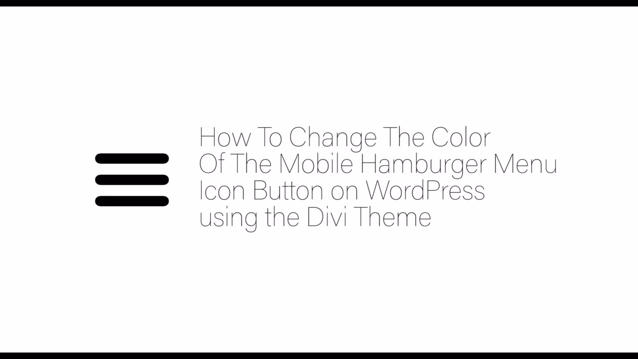 How do I change the Mobile Menu button color?