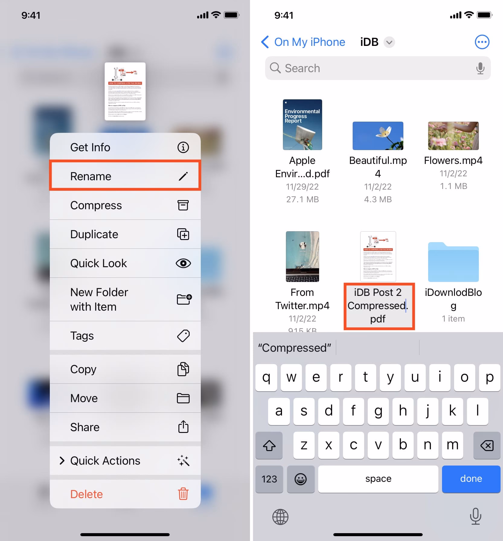 How to rename folders on iPhone X & iPad Pro 2018?