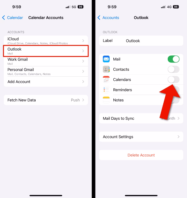 How do I change my email address in Apple Calendar?