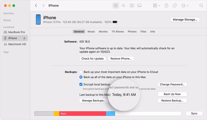 Where are iPhone backups stored?
