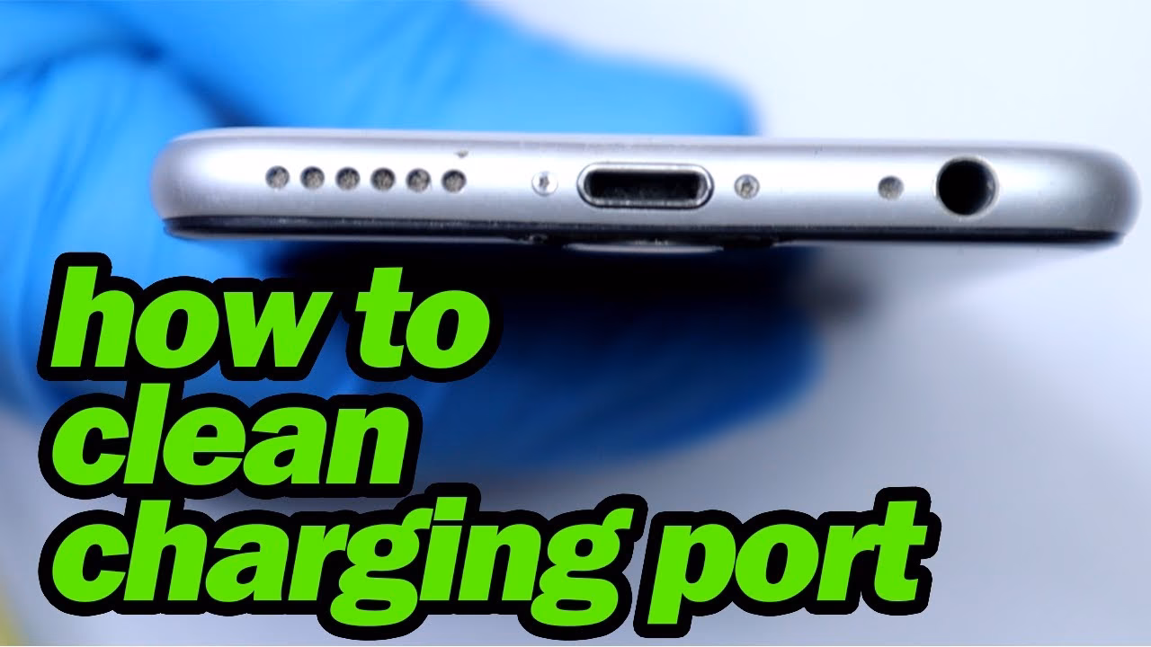 How to clean the charging port of an iPhone?