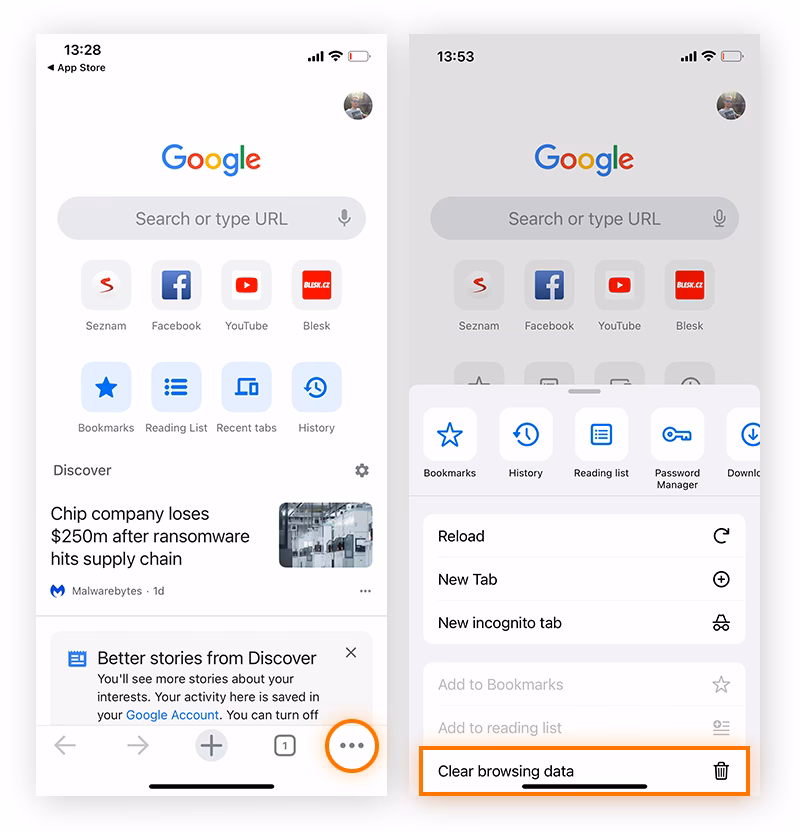 How do I clear a cache on my iPhone?