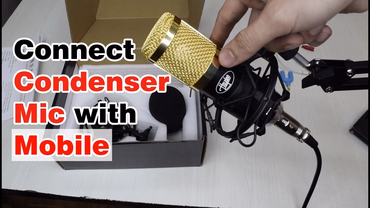 How do I connect my excelvan bm-800 microphone to my computer?