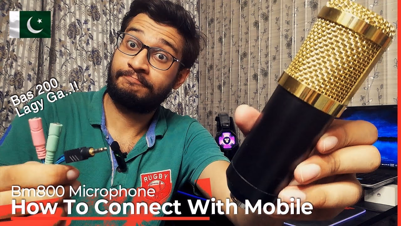 How do I connect my excelvan bm-800 microphone to my computer?