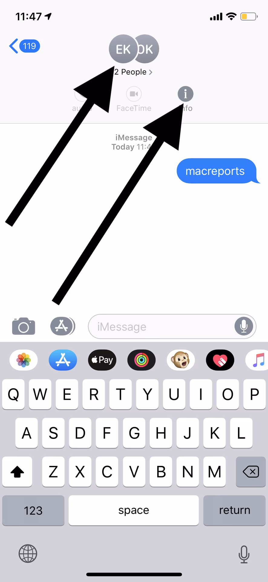 What are the different types of group chats on iPhone?