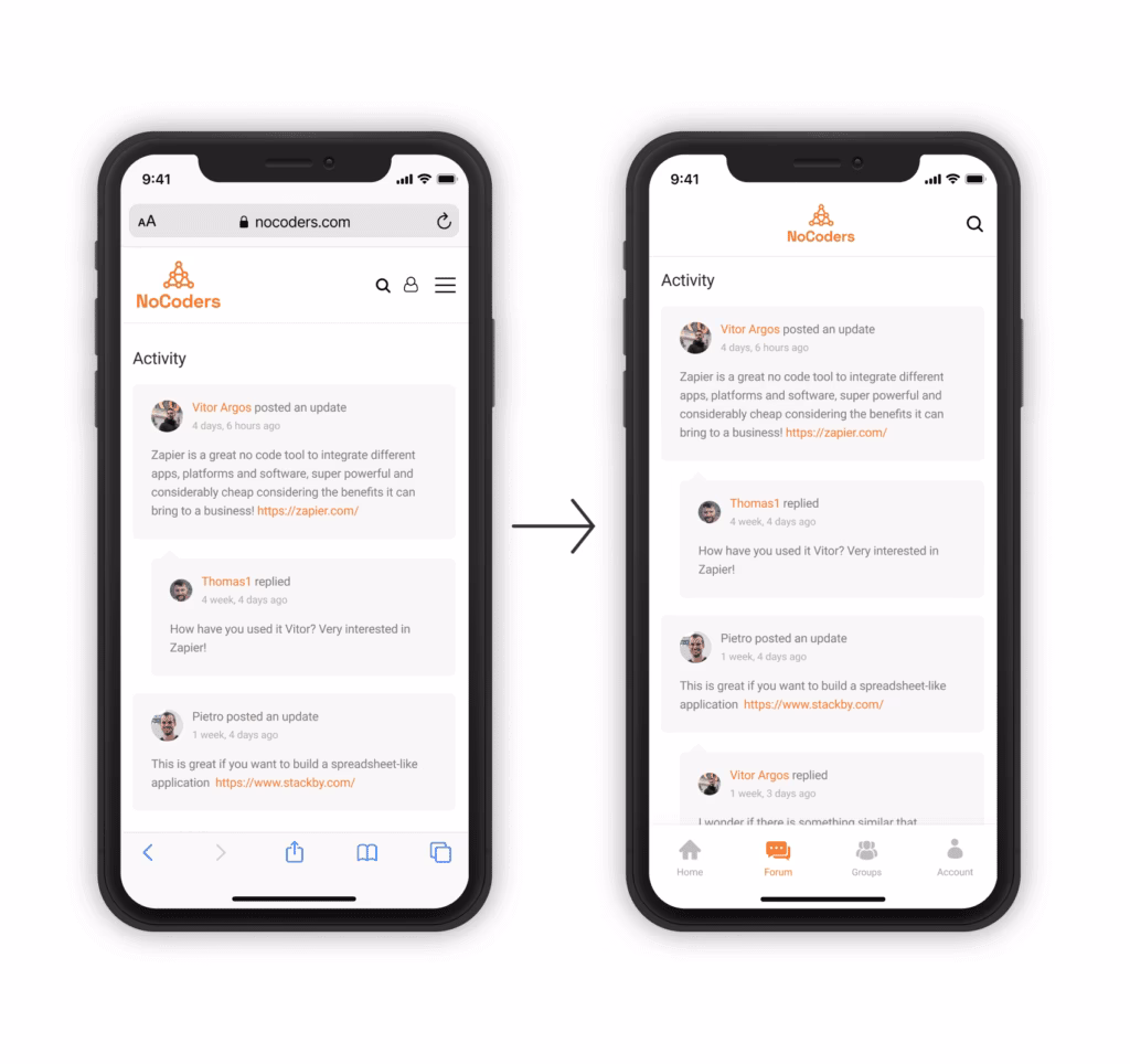 How to create a mobile app UI using PHP?
