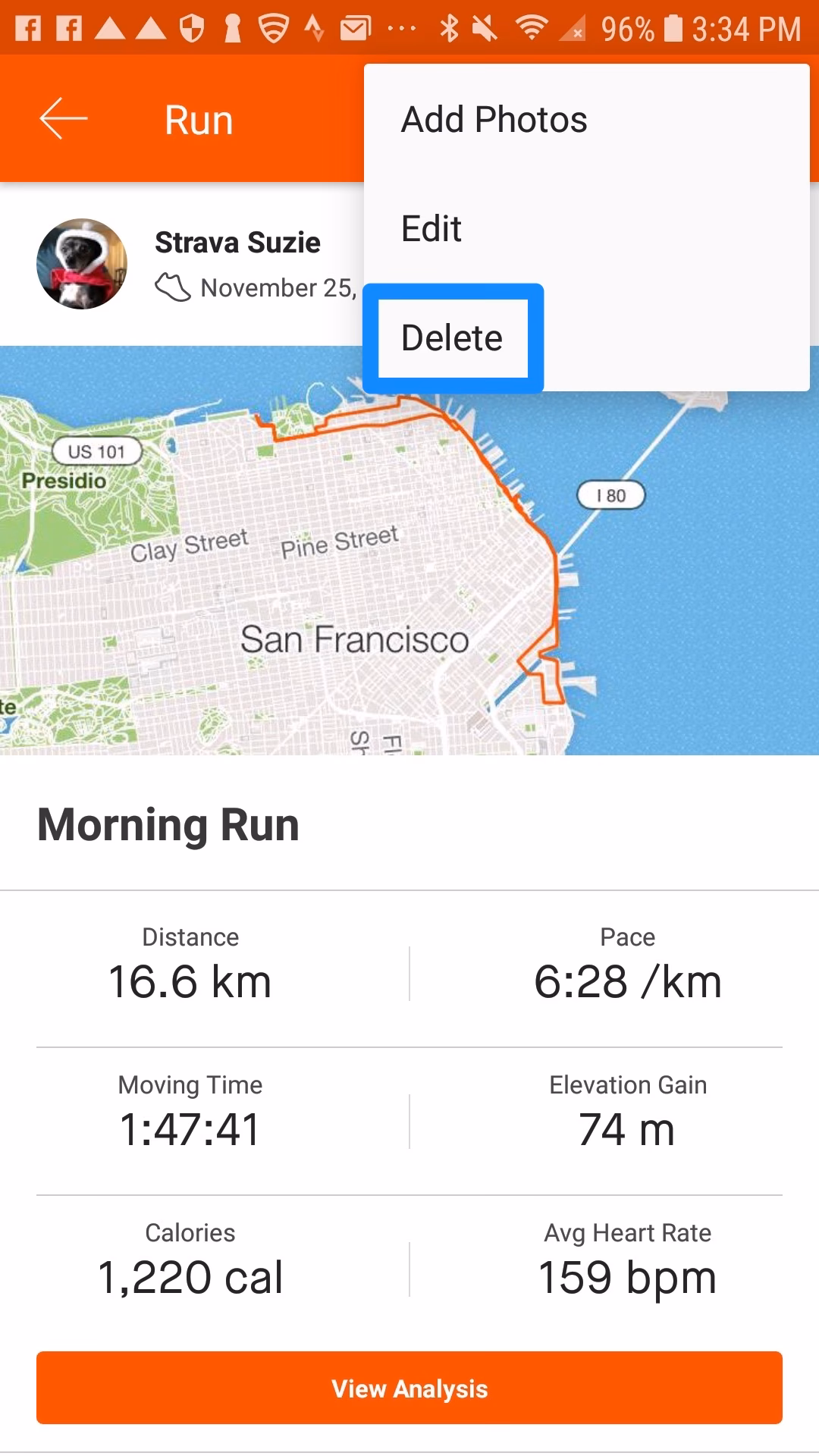 Can I edit a manual activity on the Strava website?