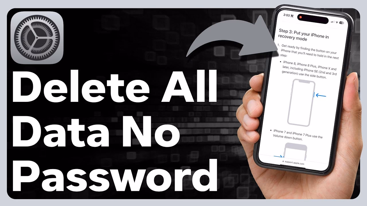 How to erase a locked iPhone without a passcode?