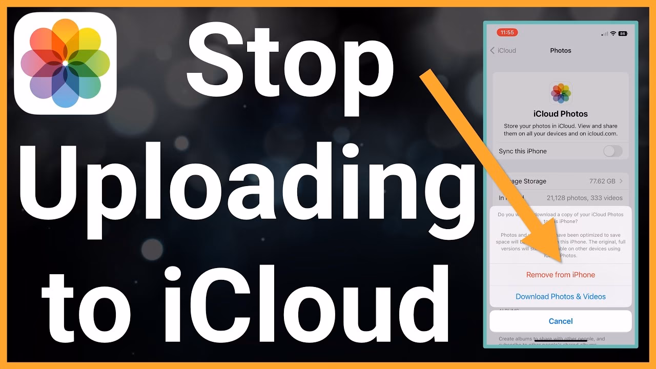 How do I delete iCloud Photos from my iPhone?