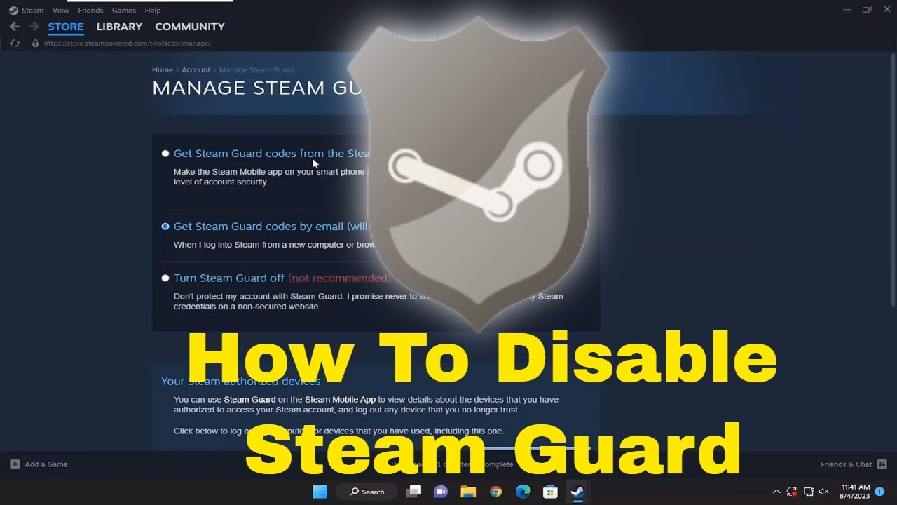 How do I disable steam authenticator?