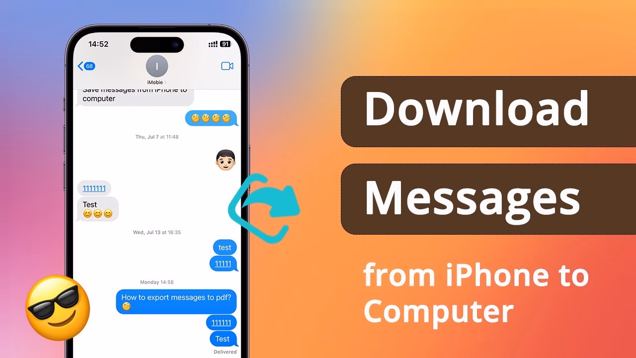 How do I save text messages to my computer with iCloud?