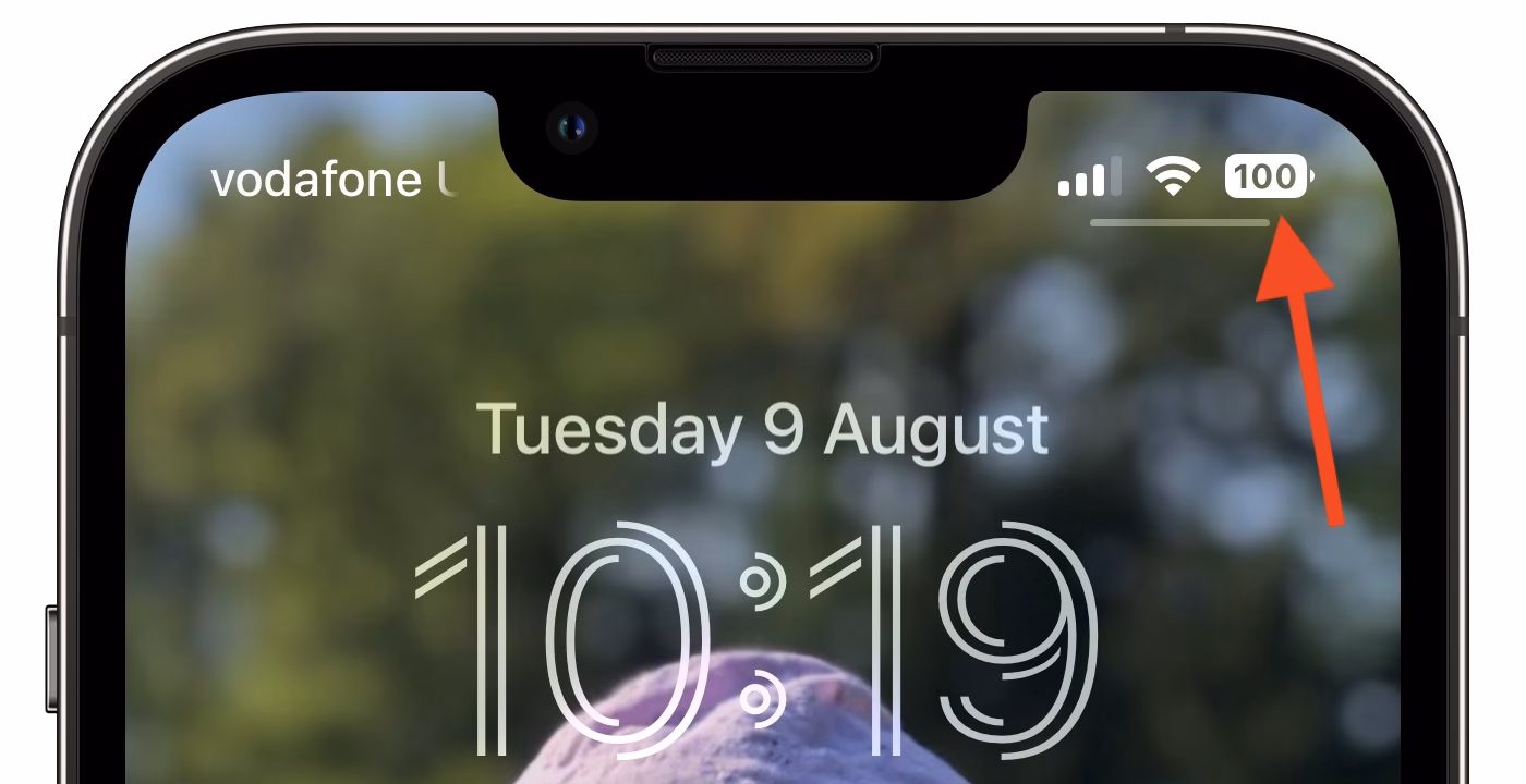 Does IOS have a battery percentage widget?