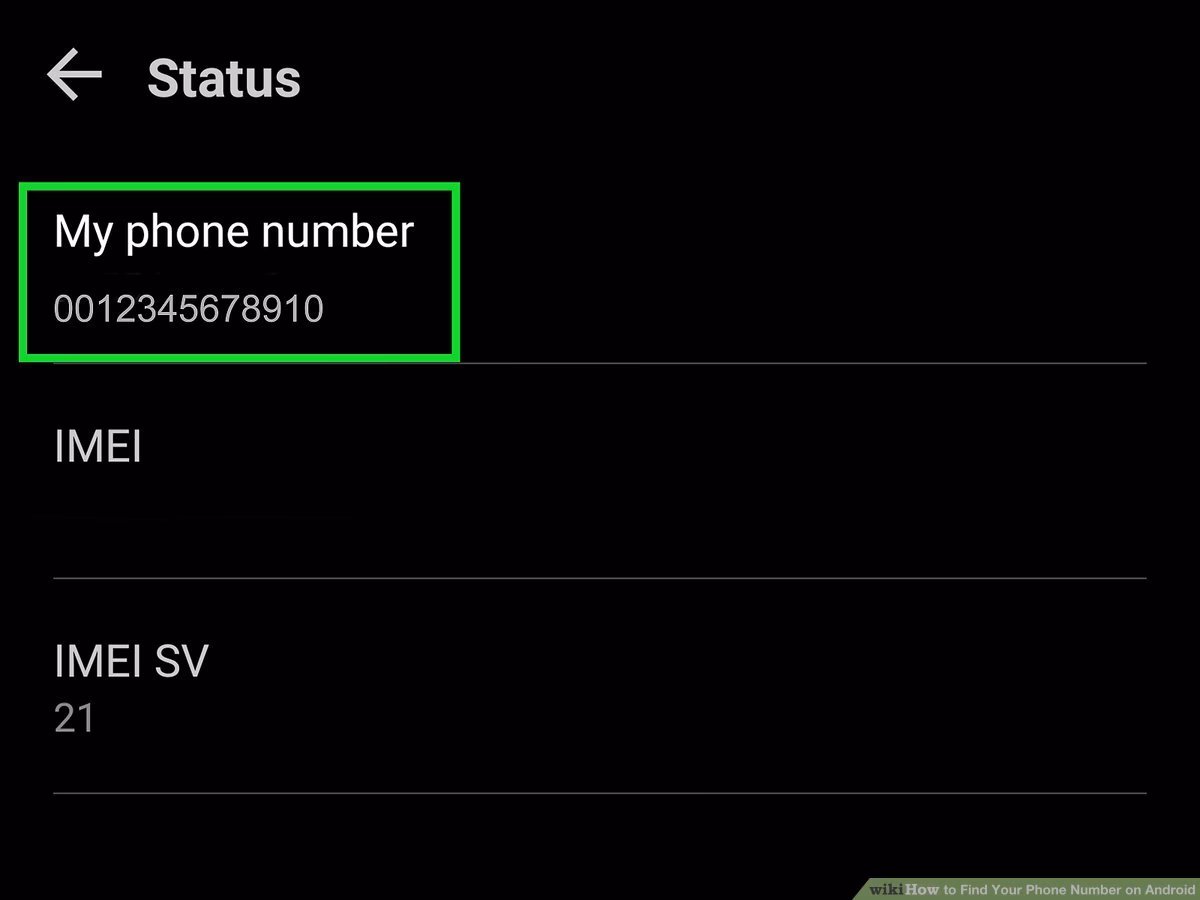 How do I find my phone number on Android?