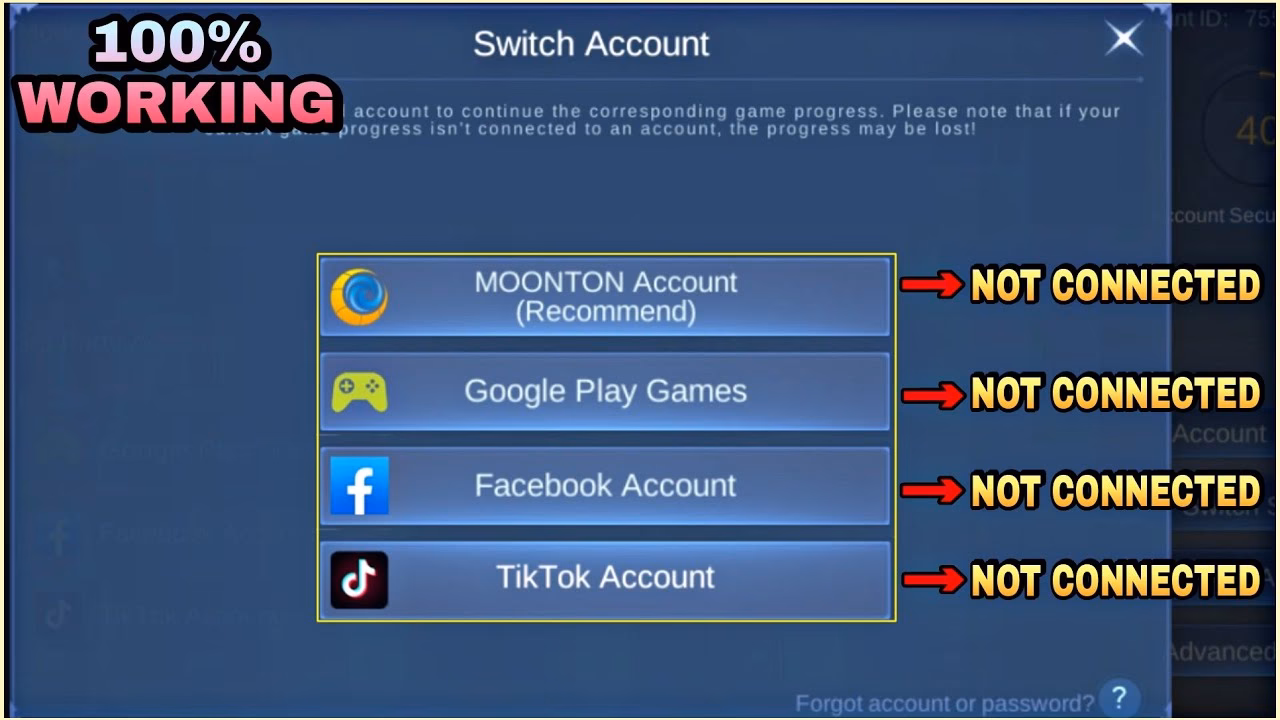 How do I restore a Linked profile in Mobile Legends?
