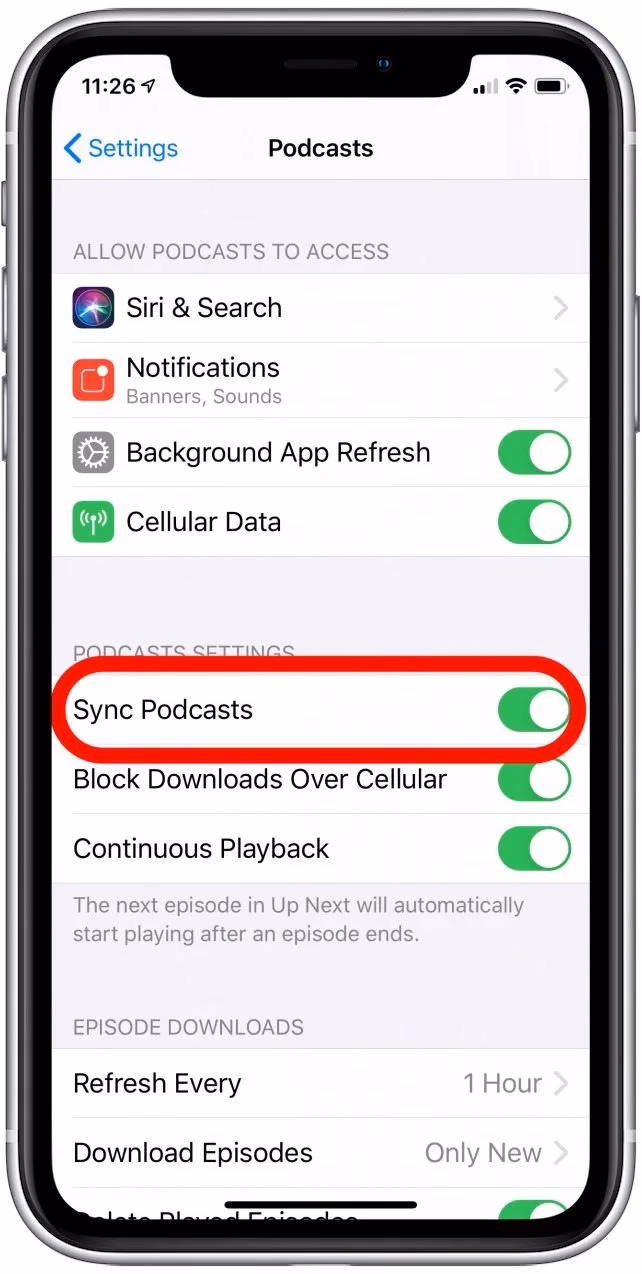 How do I download podcast episodes?