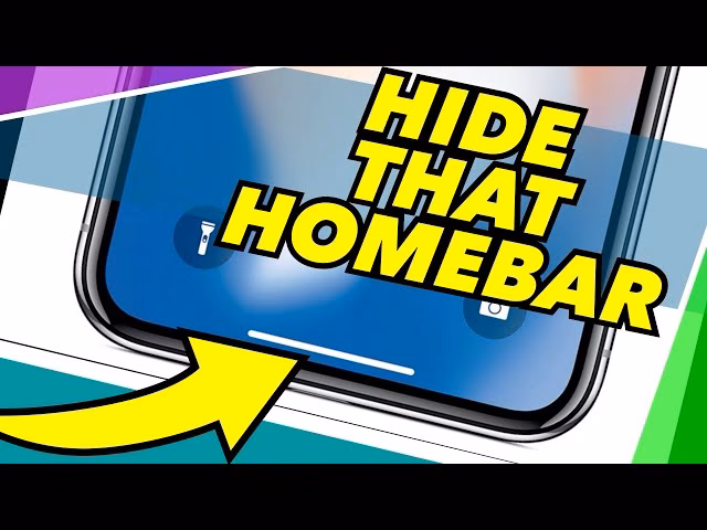 How do I hide a bar on my iPhone?