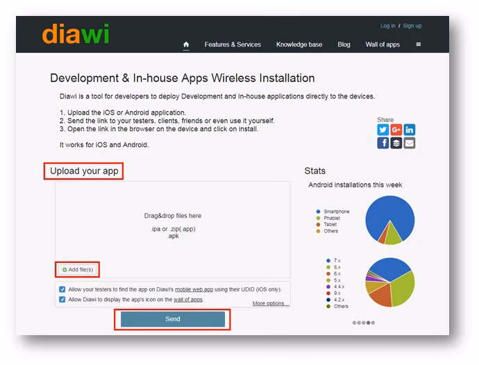 How to use diawi?