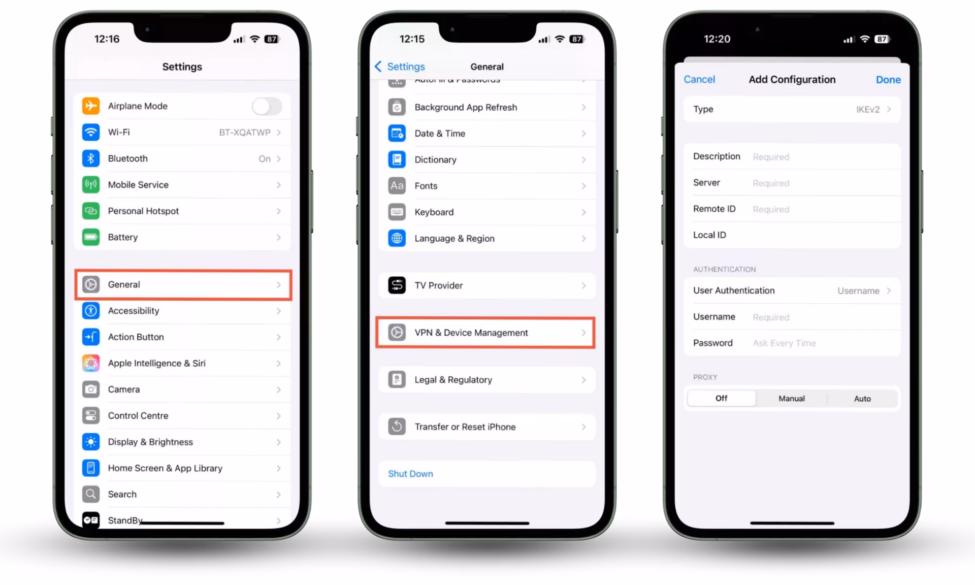 How to configure VPN VPN on iOS iOS devices?