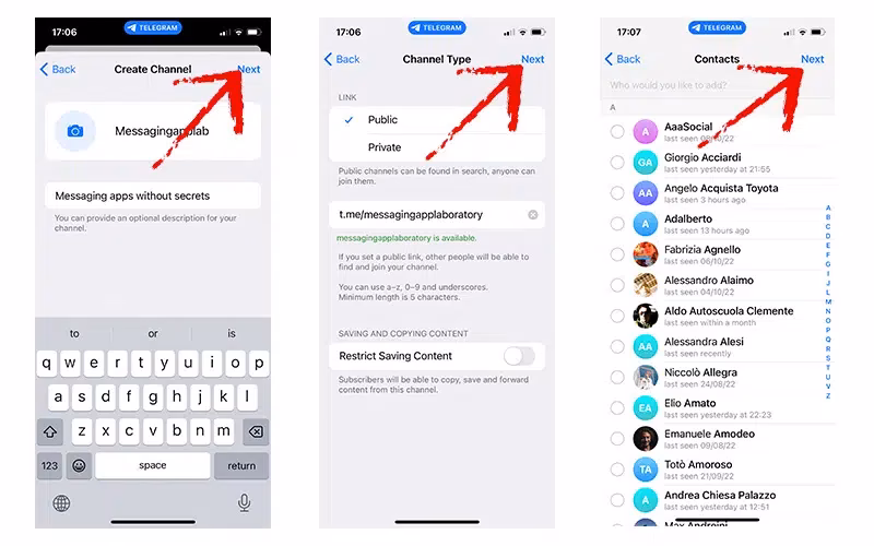 How do I find Telegram channels on my iPhone?